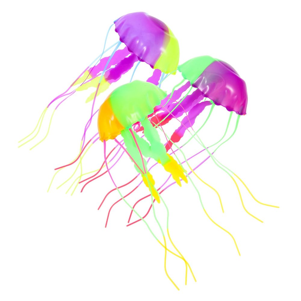 OSALADI 3-Piece Artificial Jellyfish Aquarium Decoration