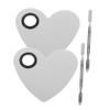 minkissy 2-Piece Handheld Cosmetic Mixing Palette Set with Heart Rings and Mixing Sticks view 1