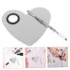 minkissy 2-Piece Handheld Cosmetic Mixing Palette Set with Heart Rings and Mixing Sticks view 3