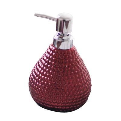 minkissy Refillable Ceramic Pump Bottle, 560 ml, Red