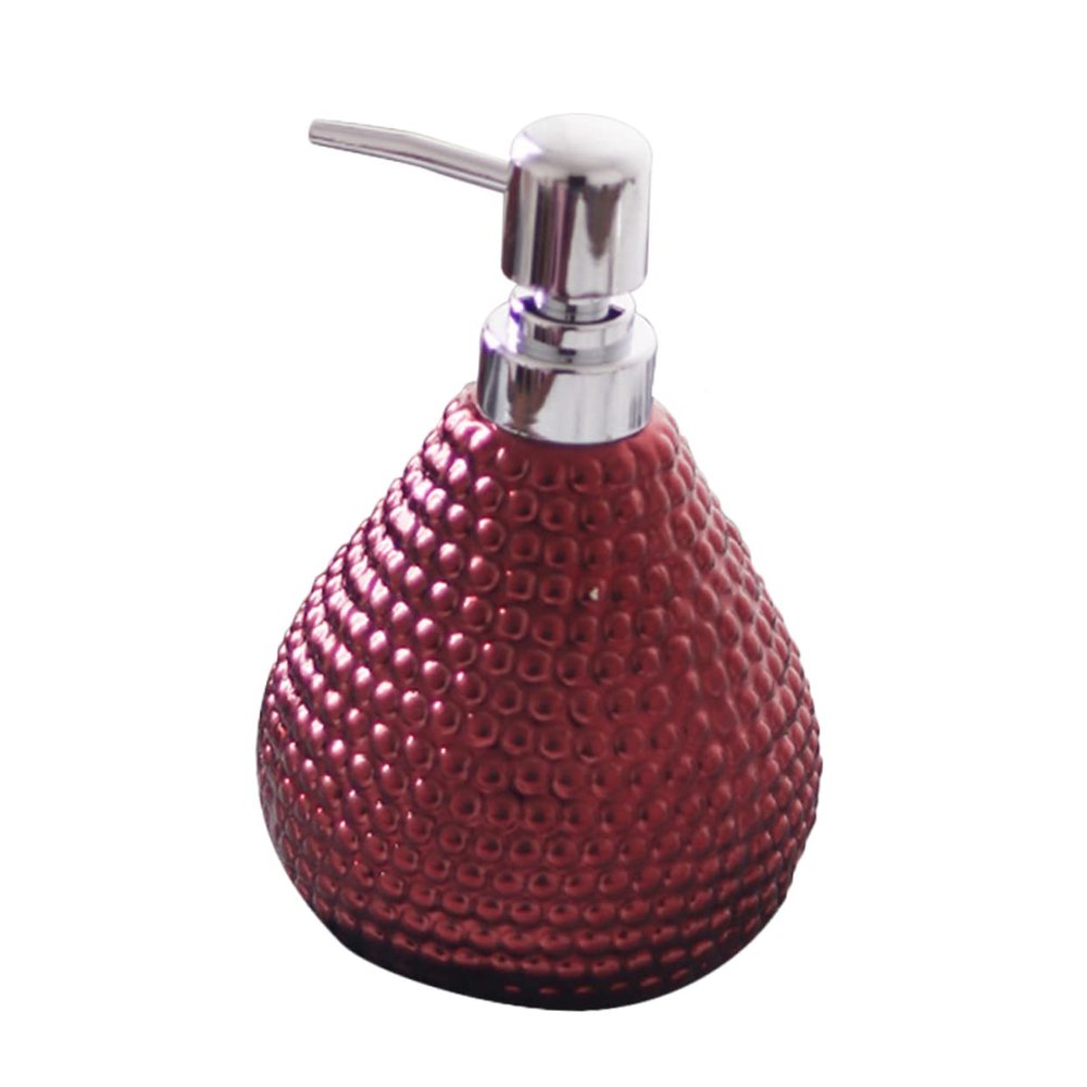 minkissy Refillable Ceramic Pump Bottle, 560 ml, Red