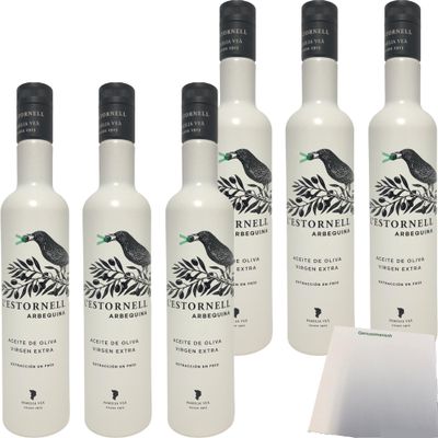 usy Bundle: L'Estornell Arbequina Extra Virgin Olive Oil, 6-Pack (6 x 500 mL Bottles) + usy Block