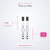 FOPS Nipple Clamps, Silver BDSM Toy with Weighted Balls, I06-5 (Silver) view 4