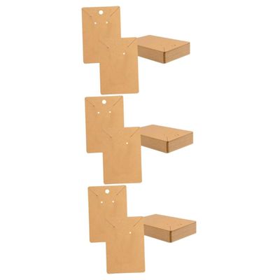 VILLCASE 3 Sets Vintage Kraft Paper Earring Display Cards for Earrings and Necklaces, Practical Jewelry Storage for Shops and Home