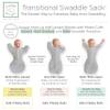 SwaddleDesigns Transitional Baby Swaddle, Arms-Up Design, Half-Length Sleeves, L, 6–9 Months, Heathered Stripes view 3