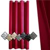 Blackout Privacy Curtain 180 x 100 cm, Thermal, Red, 1 Piece view 1