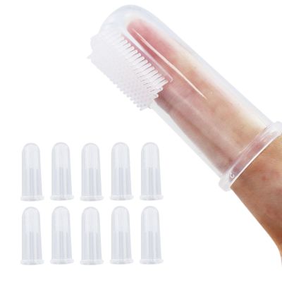 12 Soft Silicone Pet Toothbrushes