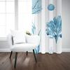 3D Blue Watercolor Plant Blackout Curtains for Kids' Rooms, 182 W x 214 H cm view 4
