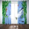 3D Bamboo Leaf Waterfall Blackout Curtains, 2-Piece Set, 182 x 214 cm view 4