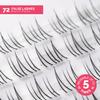 Renata Beauty Natural Lower Cluster Lashes, 72-Pack, Uniform 6 mm Length view 2