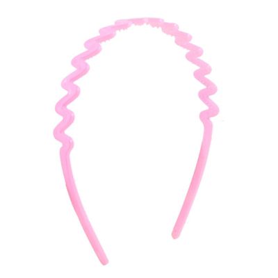 XYZOOM Pink Plastic Single-Row Zigzag Headband for Women