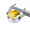 Portable Round Metal Pill Case with Yellow Lemon Design, 3 Compartments view 4