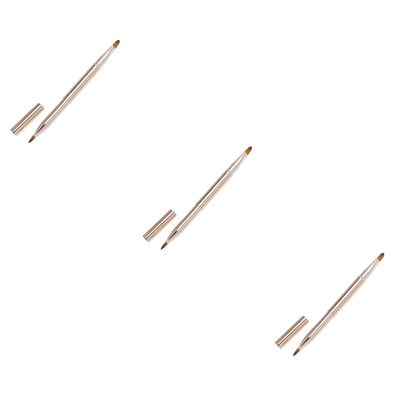 FRCOLOR 3-Piece Retractable Lip Brush Set with Caps