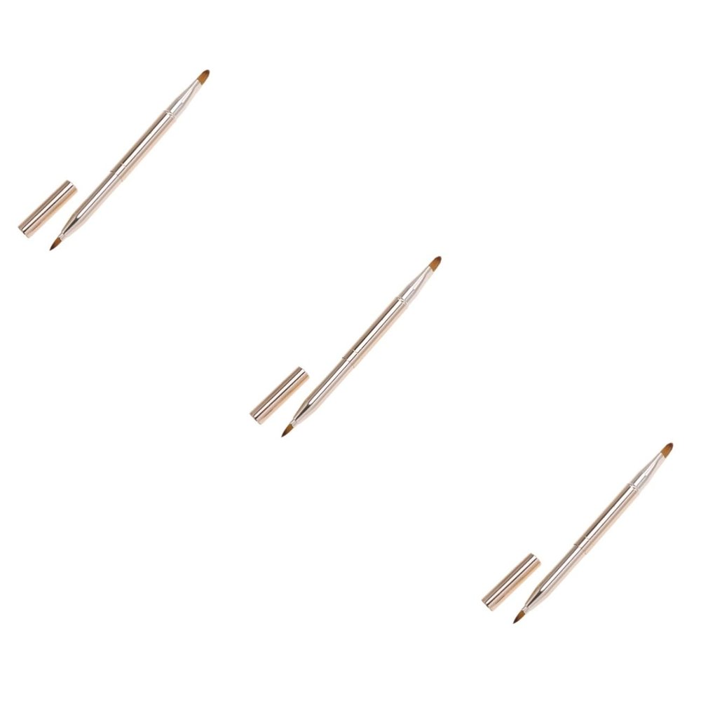 FRCOLOR 3-Piece Retractable Lip Brush Set with Caps