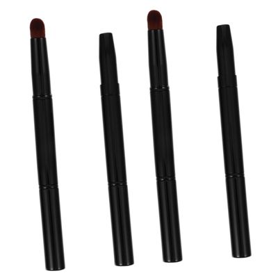 FRCOLOR 4-Piece Professional Double-Sided Angled Eyebrow Brushes with Caps