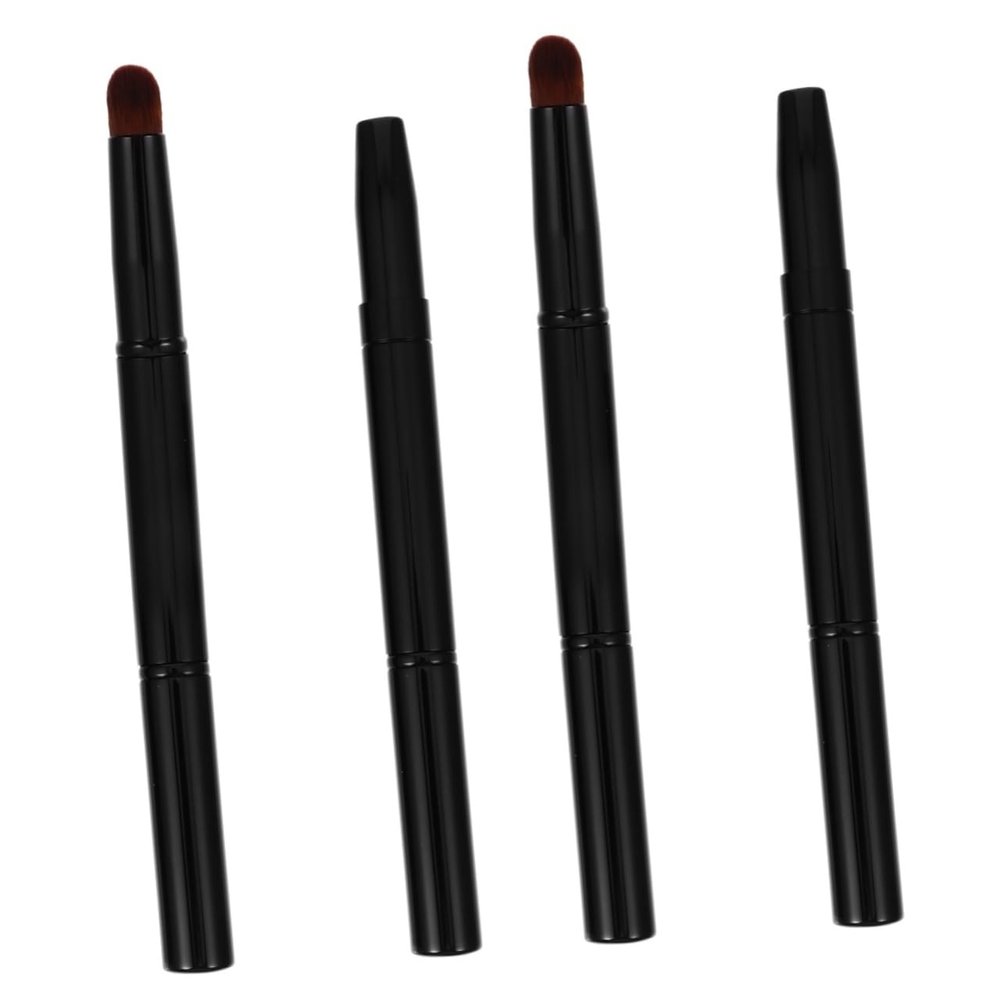 FRCOLOR 4-Piece Professional Double-Sided Angled Eyebrow Brushes with Caps