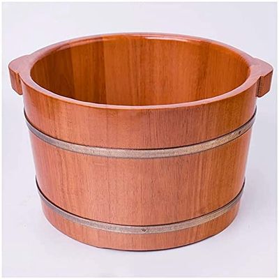 20 cm High Wooden Oak Foot Bath Basin