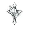 6 Small Half-Arm Temporary Tattoo Stickers, Black Cross and Animal Designs, Waterproof view 1