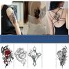 6 Small Half-Arm Temporary Tattoo Stickers, Black Cross and Animal Designs, Waterproof view 2