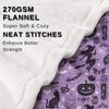 Soft Halloween Throw Blanket, Purple Witch, 220 x 240 cm view 4
