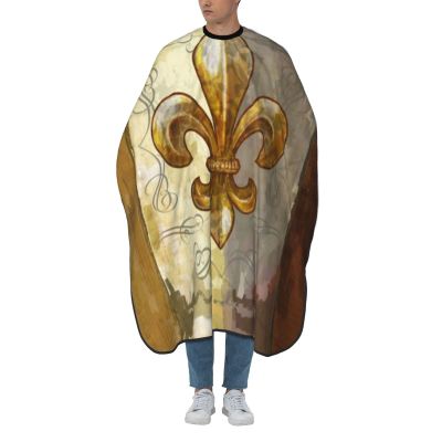 Fleur de Lis Retro Haircut Cape, Antistatic