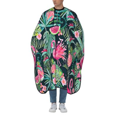 Tropical Flamingo Flower Haircut Cape