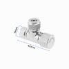 SG Store CO2 Double-Head Needle Valve, Carbon Dioxide Double-Ended Needle Trimmer Valve, CO2 Bubble Counter, Aquarium Accessory, Compatible with Aquarium Systems, Silver view 3