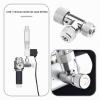 SG Store CO2 Double-Head Needle Valve, Carbon Dioxide Double-Ended Needle Trimmer Valve, CO2 Bubble Counter, Aquarium Accessory, Compatible with Aquarium Systems, Silver view 4