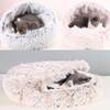 Fluffy Cat Cave Bed, Plush Washable Bed for Cats, Chihuahuas & Small Pets view 3
