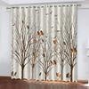 Cartoon Forest Autumn Blackout Curtains with Grommets, 140 x 160 cm, 2-Piece Set view 1
