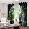 2-Piece Blackout Curtains, 150 x 166 cm, Grommet Panels, Cave Waterfall Landscape 3D Print view 2