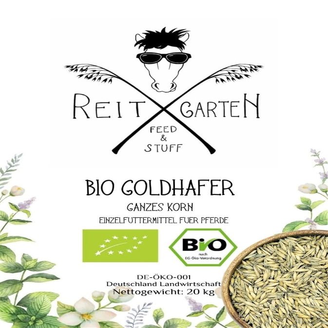 Organic Golden Oats Whole Grain 20 kg