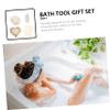 FRCOLOR 3-Piece Body Care Set with Foot File, Foot Scrubber and Shower Gloves view 4