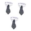 POPETPOP 3-Piece Striped Pet Bow Tie Set with Adjustable Closure for Weddings and Parties view 1
