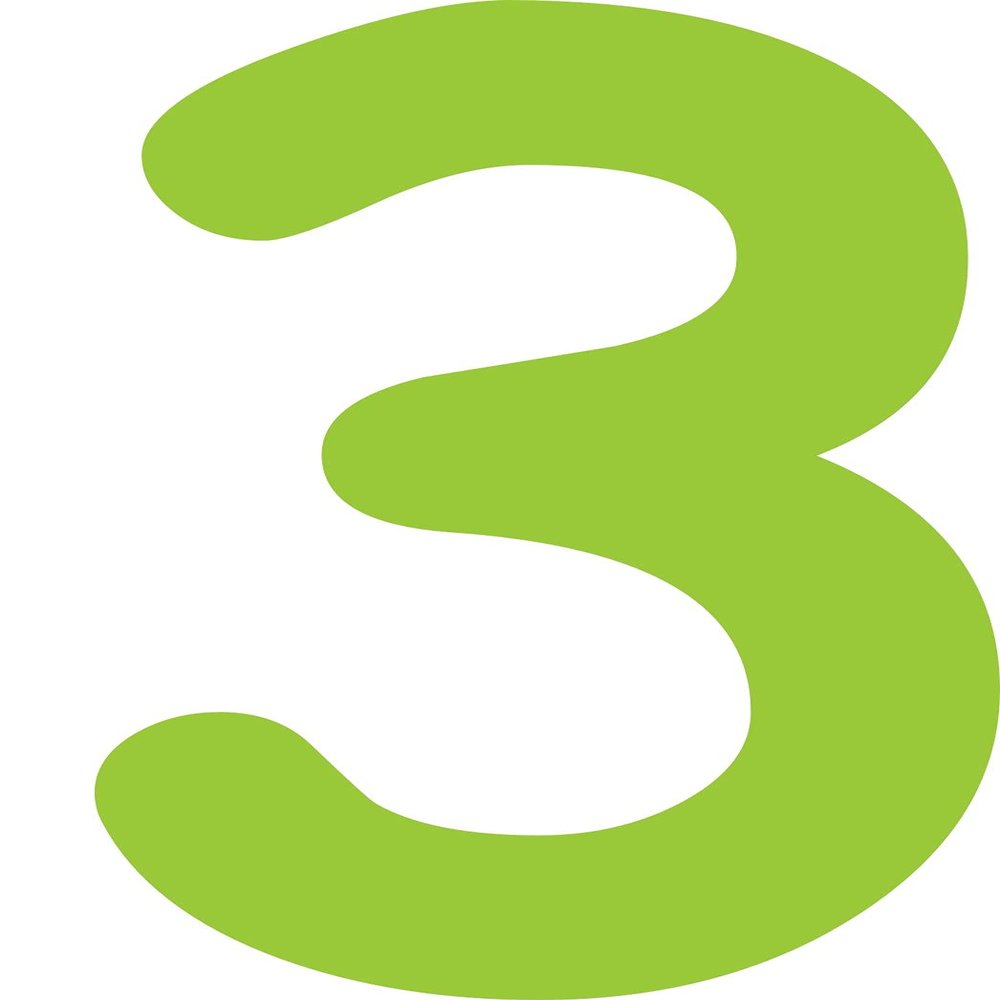 Kleckerliese Number Sticker 28 cm, Single Number 3, Satin-Matte, Self-Adhesive, Lime Green