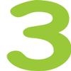 Kleckerliese Number Sticker 28 cm, Single Number 3, Satin-Matte, Self-Adhesive, Lime Green view 1