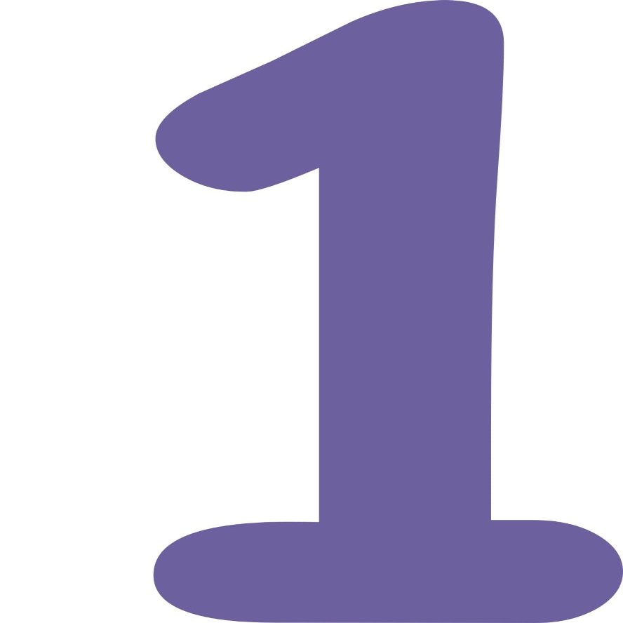 Kleckerliese Number Sticker, 30 cm, Single, Purple