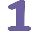 Kleckerliese Number Sticker, 30 cm, Single, Purple view 1