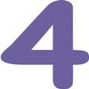 Kleckerliese Number Sticker 30 cm, Single, Purple 4 view 1