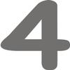 Kleckerliese 30 cm Number Sticker, Single Satin-Finish Digit or Math Sign, Dark Gray view 1