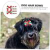 PRETYZOOM 20-Piece Dog Hair Ties with Bows, Christmas Hair Bows, Random Color and Style view 3