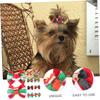 PRETYZOOM 20-Piece Dog Hair Ties with Bows, Christmas Hair Bows, Random Color and Style view 4