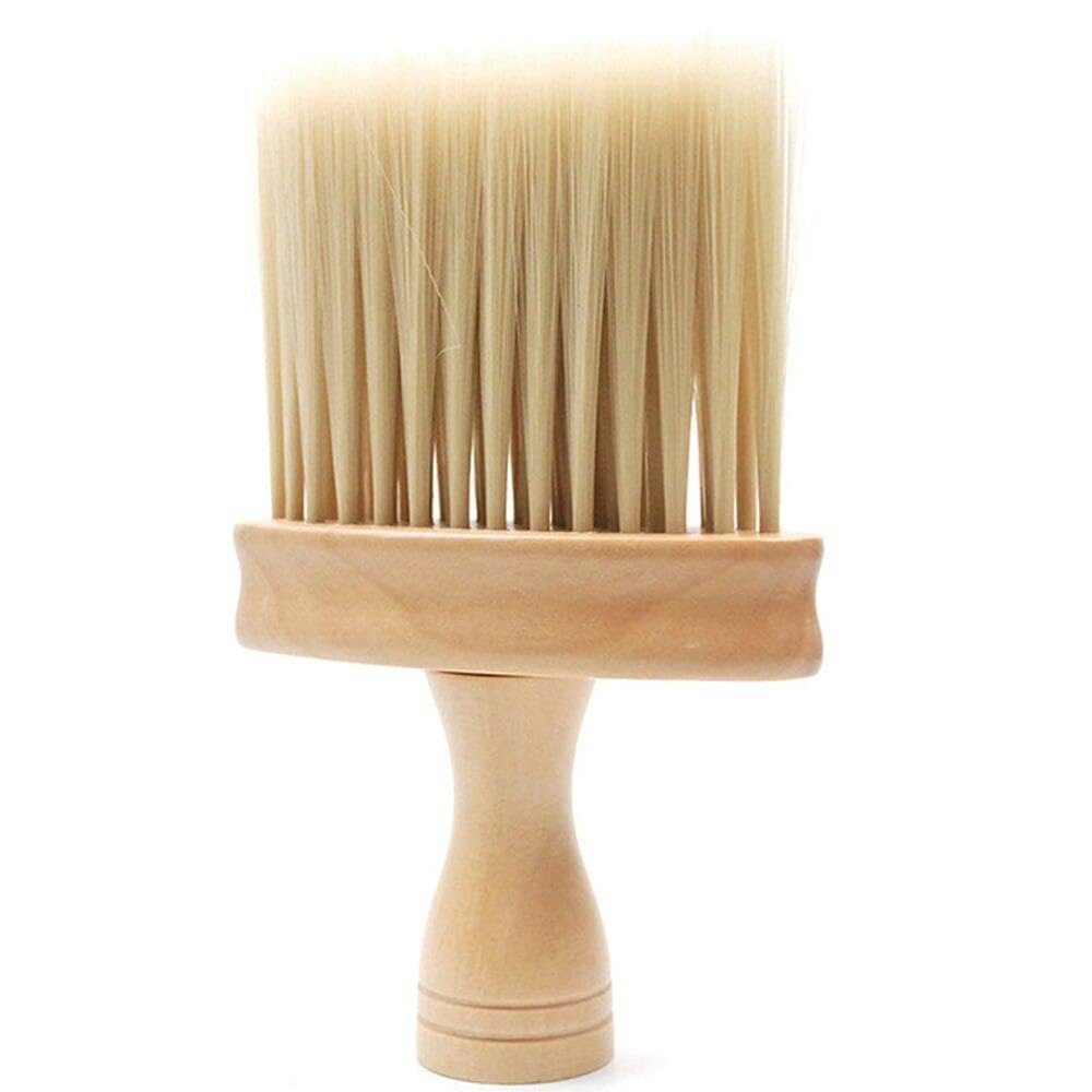 Fopytu Hair Brush with Wooden Handle, Barber Neck Duster