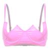Agoky Women's Wetlook Leather Push-Up Bra view 1