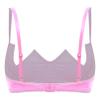 Agoky Women's Wetlook Leather Push-Up Bra view 4