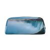 Falls Natural Landscape Printed Leather Pencil Case, Portable Travel Makeup Bag, Large-Capacity Toiletry Bag, Zipper Storage Bag for Women and Girls, Silver, One Size, Bag Organizer view 1
