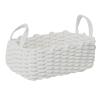 Woven Cotton Rope Storage Basket with Handles, White view 1