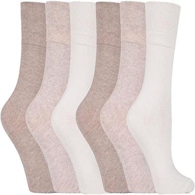 ITRAT Women's Diabetic Socks, Non-Binding, Soft Cuff, Edema-Friendly, Sizes 37–40