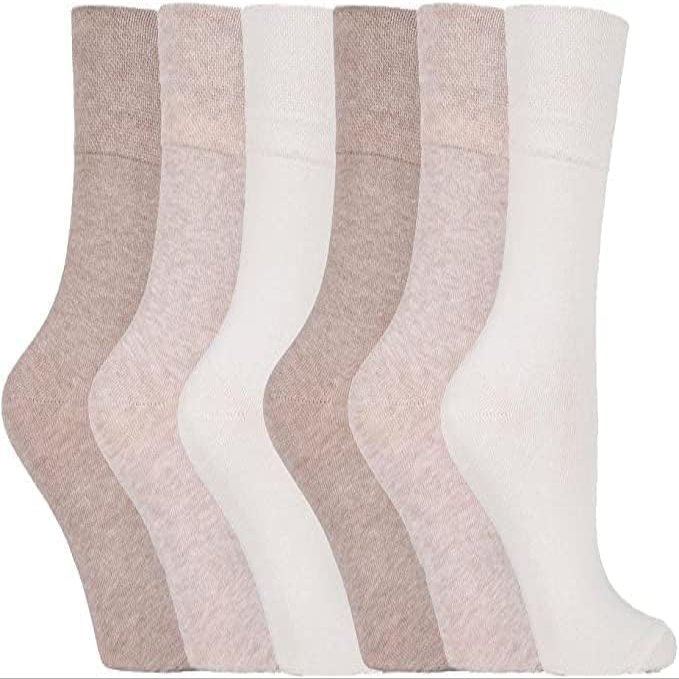 ITRAT Women's Diabetic Socks, Non-Binding, Soft Cuff, Edema-Friendly, Sizes 37–40
