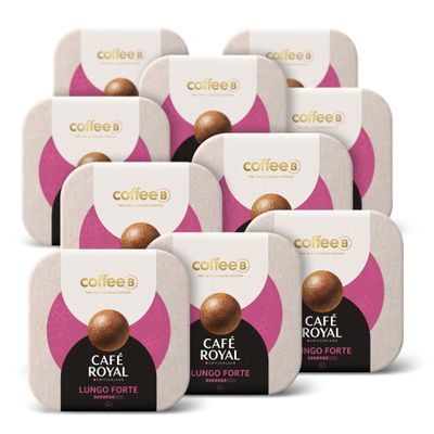 CoffeeB LUNGO FORTE 9 Coffee Balls, 51 g, Pack of 10 (10 x 9 Coffee Balls)